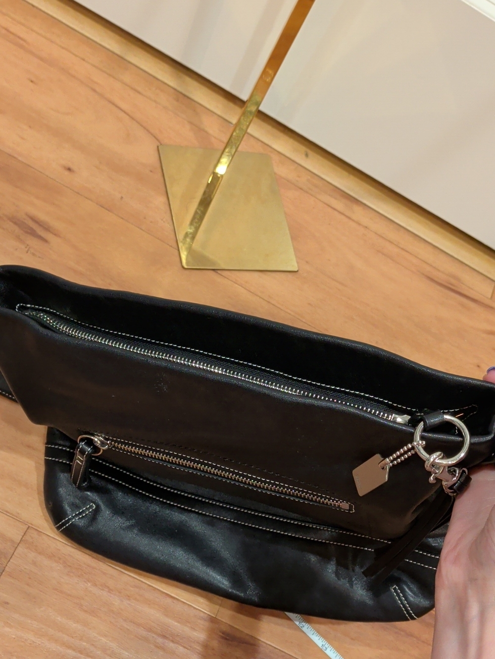 Vintage Coach Legacy / Soho Hobo Slim Duffle Black Leather Shoulder Bag Purse - Picture 4 of 13